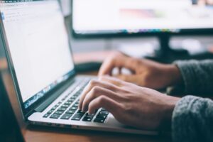 Typing email